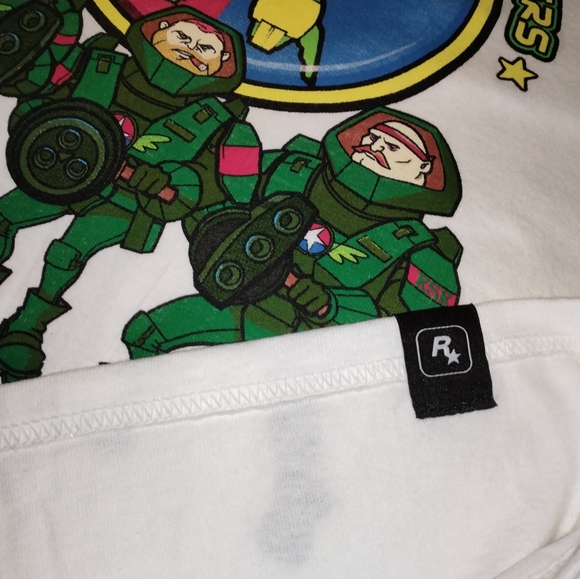 RARE Grand Theft Auto Republican Space Rangers Ringer T-shirt 100% Cotton - Picture 7 of 9